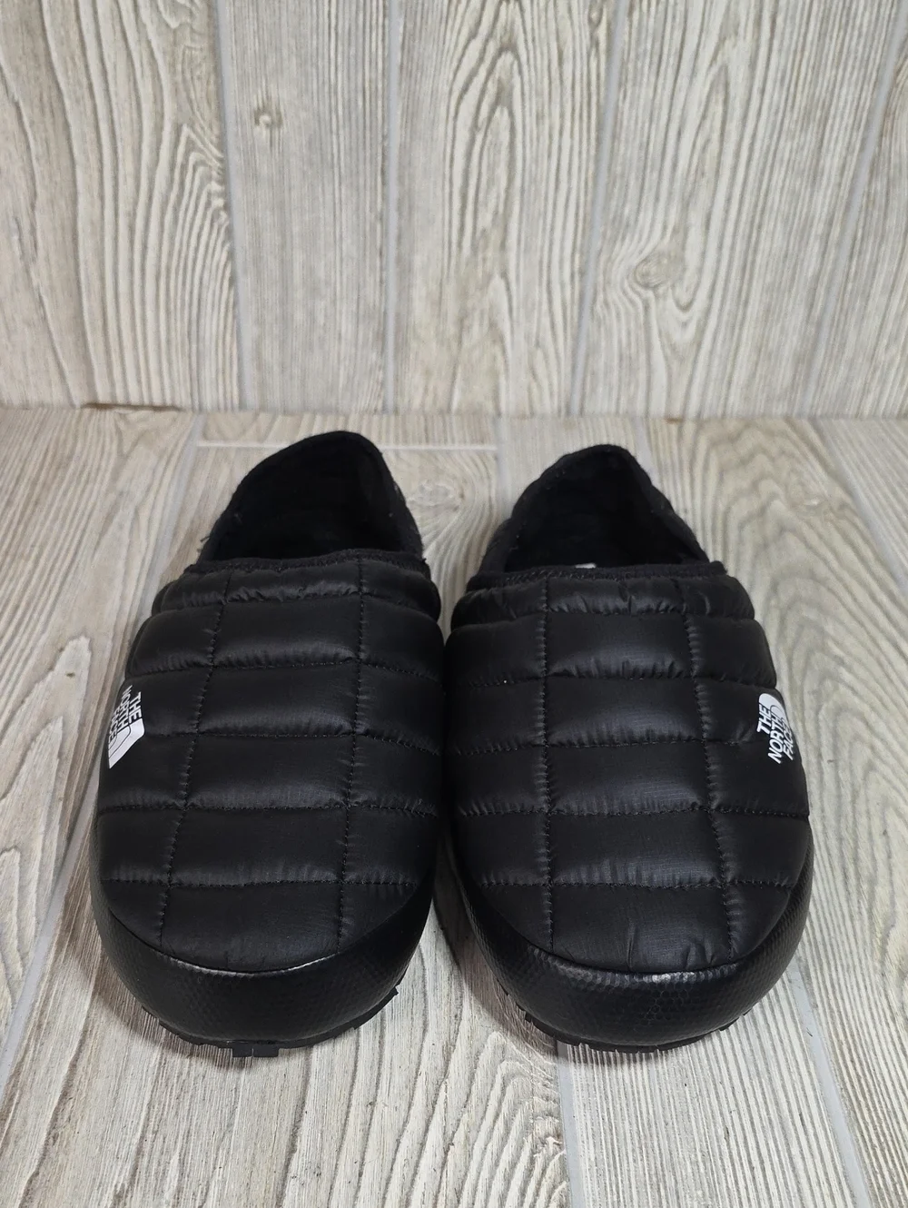 The North Face ThermoBall Traction Black Quilted Slip On Mules Mens Size 8